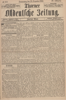 Thorner Ostdeutsche Zeitung. Jg.29, № 302 (25 Dezember 1902) - Zweites Blatt + dod.