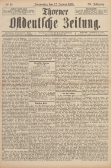 Thorner Ostdeutsche Zeitung. Jg.30, № 18 (22 Januar 1903) + dod.