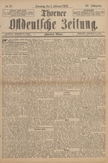 Thorner Ostdeutsche Zeitung. Jg.30, № 27 (1 Februar 1903) - Zweites Blatt + dod.
