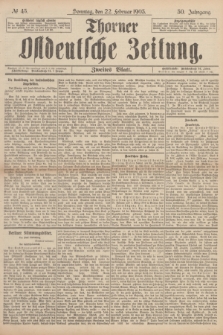 Thorner Ostdeutsche Zeitung. Jg.30, № 45 (22 Februar 1903) - Zweites Blatt + dod.