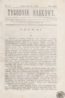 Tygodnik Naukowy. 1865, nr 4 (21 lutego)