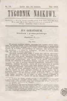 Tygodnik Naukowy. 1865, nr 11 (11 kwietnia)