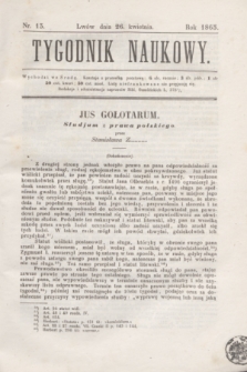 Tygodnik Naukowy. 1865, nr 13 (26 kwietnia)