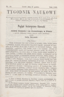 Tygodnik Naukowy. 1865, nr 44 (6 grudnia)