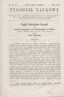 Tygodnik Naukowy. 1865, nr 47/48 (30 grudnia)