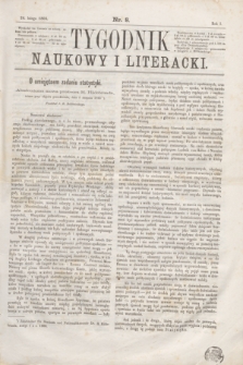 Tygodnik Naukowy i Literacki. R.1, nr 8 (24 lutego 1866)
