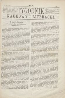 Tygodnik Naukowy i Literacki. R.1, nr 21 (26 maja 1866)