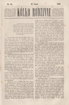 Kółko Rodzinne. 1860, nr 19 (10 lipca)
