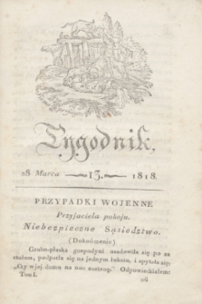 Tygodnik Polski i Zagraniczny. [R.1], T.1, nr 13 (28 marca 1818)