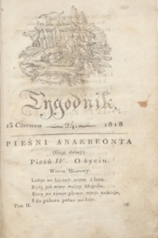 Tygodnik Polski i Zagraniczny. [R.1], T.2, nr 24 (13 czerwca 1818)