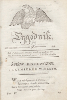 Tygodnik Polski i Zagraniczny. [R.1], T.4, nr 49 (28 listopada 1818)