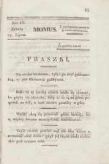 Momus. T.1, nr 9 (29 lipca 1820)