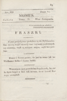 Momus. T.2, nr 12 (11 listopada 1820)