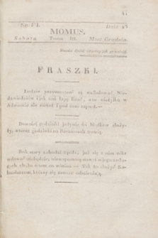Momus. T.3, nr 6 (23 grudnia 1820)
