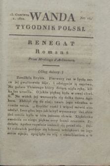 Wanda : tygodnik polski płci pięknej i literaturze poświęcony. R.5, T.2, nr 24 (15 czerwca 1822)