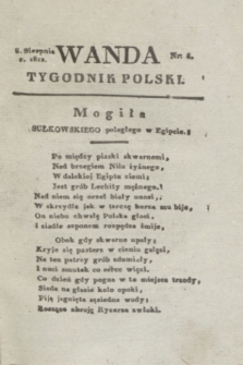 Wanda : tygodnik polski płci pięknej i literaturze poświęcony. R.5, T.3, nr 5 (3 sierpnia 1822)