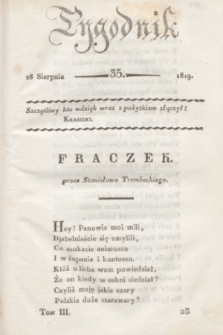Tygodnik. [R.2], T.3, nr 35 (28 sierpnia 1819)