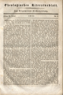 Theologisches Literaturblatt : zur Allgemeinen Kirchenzeitung. 1826, Nr. 6 (20 Januar)