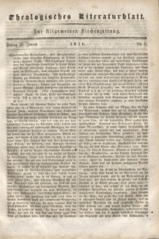 Theologisches Literaturblatt : zur Allgemeinen Kirchenzeitung. 1826, Nr. 8 (27 Januar)