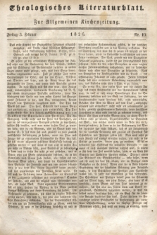 Theologisches Literaturblatt : zur Allgemeinen Kirchenzeitung. 1826, Nr. 10 (3 Februar)