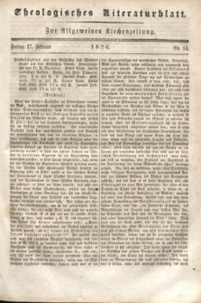 Theologisches Literaturblatt : zur Allgemeinen Kirchenzeitung. 1826, Nr. 14 (17 Februar)
