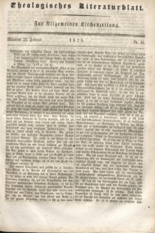 Theologisches Literaturblatt : zur Allgemeinen Kirchenzeitung. 1826, Nr. 15 (22 Februar)