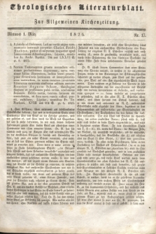 Theologisches Literaturblatt : zur Allgemeinen Kirchenzeitung. 1826, Nr. 17 (1 März)