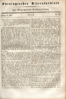 Theologisches Literaturblatt : zur Allgemeinen Kirchenzeitung. 1826, Nr. 40 (19 Mai)