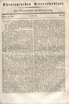 Theologisches Literaturblatt : zur Allgemeinen Kirchenzeitung. 1826, Nr. 42 (26 Mai)