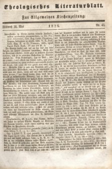 Theologisches Literaturblatt : zur Allgemeinen Kirchenzeitung. 1826, Nr. 43 (31 Mai)