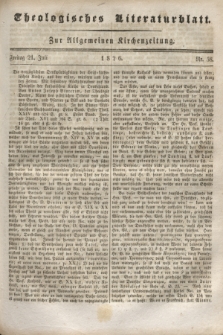 Theologisches Literaturblatt : zur Allgemeinen Kirchenzeitung. 1826, Nr. 58 (21 Juli)