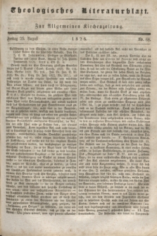Theologisches Literaturblatt : zur Allgemeinen Kirchenzeitung. 1826, Nr. 68 (25 August)