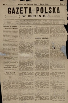 Gazeta Polska w Berlinie. 1890, nr 2