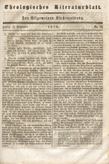 Theologisches Literaturblatt : zur Allgemeinen Kirchenzeitung. 1826, Nr. 78 (29 September)