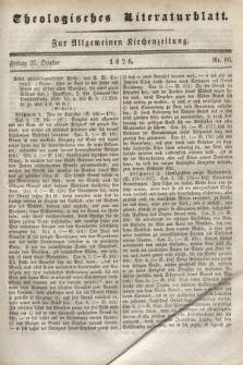 Theologisches Literaturblatt : zur Allgemeinen Kirchenzeitung. 1826, Nr. 86 (27 October)