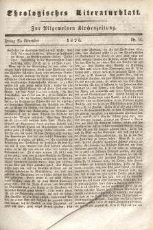 Theologisches Literaturblatt : zur Allgemeinen Kirchenzeitung. 1826, Nr. 90 (10 November)