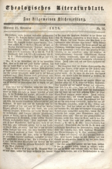Theologisches Literaturblatt : zur Allgemeinen Kirchenzeitung. 1826, Nr. 91 (15 November)
