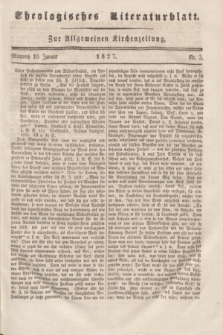 Theologisches Literaturblatt : zur Allgemeinen Kirchenzeitung. 1827, Nr. 3 (10 Januar)