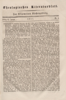 Theologisches Literaturblatt : zur Allgemeinen Kirchenzeitung. 1827, Nr. 4 (12 Januar)