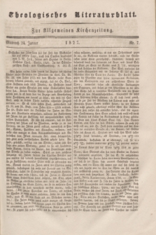 Theologisches Literaturblatt : zur Allgemeinen Kirchenzeitung. 1827, Nr. 7 (24 Januar)
