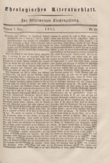 Theologisches Literaturblatt : zur Allgemeinen Kirchenzeitung. 1827, Nr. 19 (7 März)