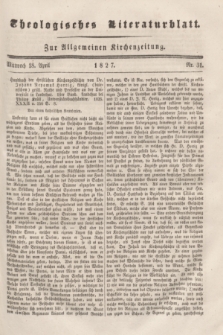 Theologisches Literaturblatt : zur Allgemeinen Kirchenzeitung. 1827, Nr. 31 (18 April)