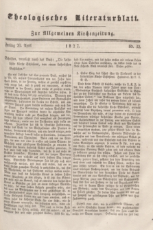 Theologisches Literaturblatt : zur Allgemeinen Kirchenzeitung. 1827, Nr. 32 (20 April)