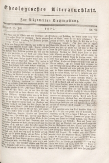 Theologisches Literaturblatt : zur Allgemeinen Kirchenzeitung. 1827, Nr. 59 (25 Juli)