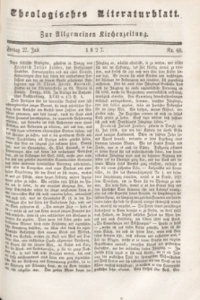 Theologisches Literaturblatt : zur Allgemeinen Kirchenzeitung. 1827, Nr. 60 (27 Juli)