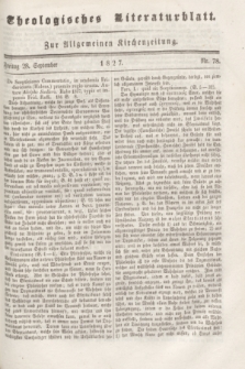 Theologisches Literaturblatt : zur Allgemeinen Kirchenzeitung. 1827, Nr. 78 (28 September)
