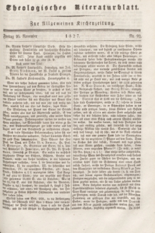 Theologisches Literaturblatt : zur Allgemeinen Kirchenzeitung. 1827, Nr. 92 (16 November)