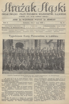 Strażak Śląski : organ Związku Straży Pożarnych Województwa Śląskiego. R.2, nr 9 (1 maja 1928)