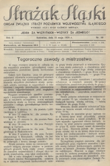 Strażak Śląski : organ Związku Straży Pożarnych Województwa Śląskiego. R.2, nr 10 (15 maja 1928)