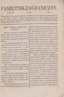 Pamiętnik Zagraniczny. T.1, nr 1 (5 stycznia 1822)